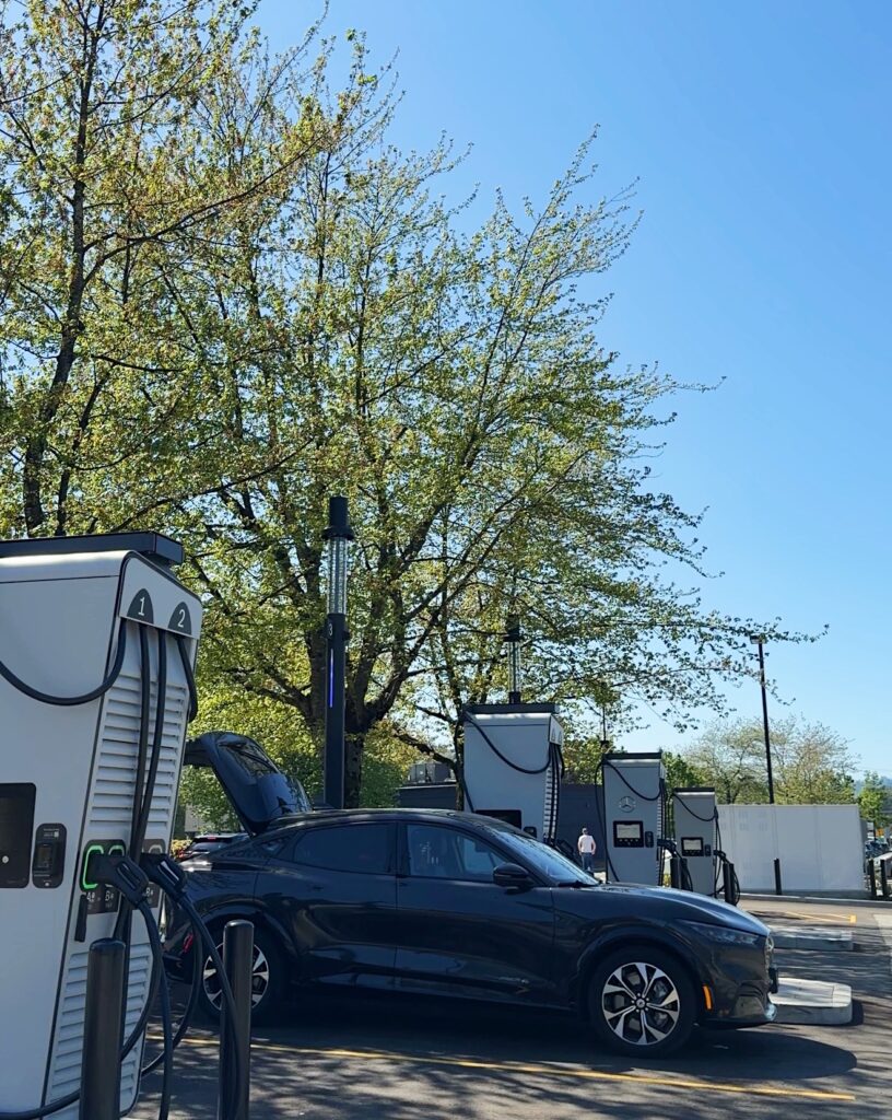 Fast EV Charging in Coquitlam, Vancouver, BC | Current State with Erin Jay | EV parked at MBHPC station